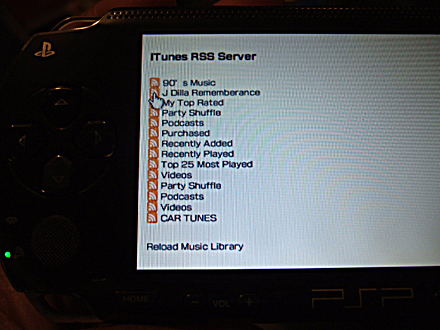 PSP iTunes RSS Server